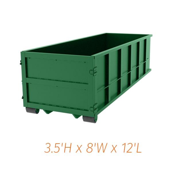 ten-yard dumpsters are a popular choice for residential projects including minor home renovation and yard waste disposal