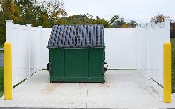 commercial dumpsters forbids certain materials from being put in their dumpsters, including hazardous waste and electronics